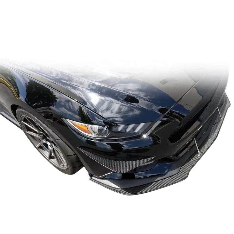 High Quality 100% Fit APR Style Wet Vacuum Carbon Bolt-On Body Kit 2015-2017 for Mustang Bumper Front Lip Chin Splitter